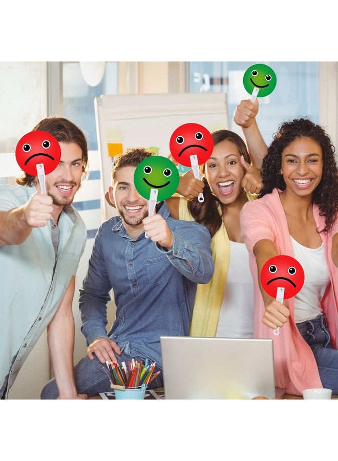 ماكاري مجموعة من 30 مضرب تصويت للفصول الدراسية، لوازم مفيدة للمعلمين في الفصول الدراسية، لافتة بلاستيكية للوجه، مضرب صواب أو خطأ باللونين الأخضر والأحمر، مضرب صواب أو خطأ لطلاب المدارس - Image 3