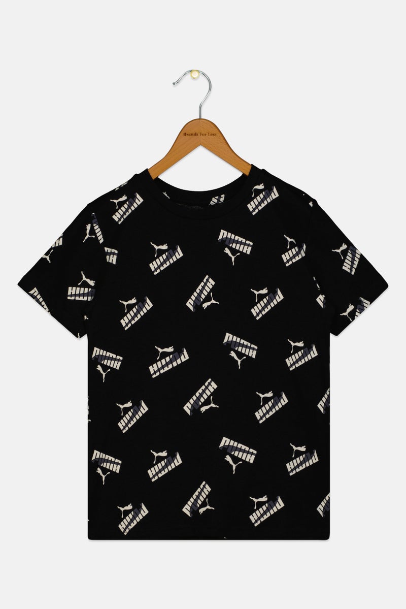 PUMA ملابس رياضية للأطفال الأولاد قميص قصير الأكمام في الهواء الطلق، متعدد الألوان - Image 2