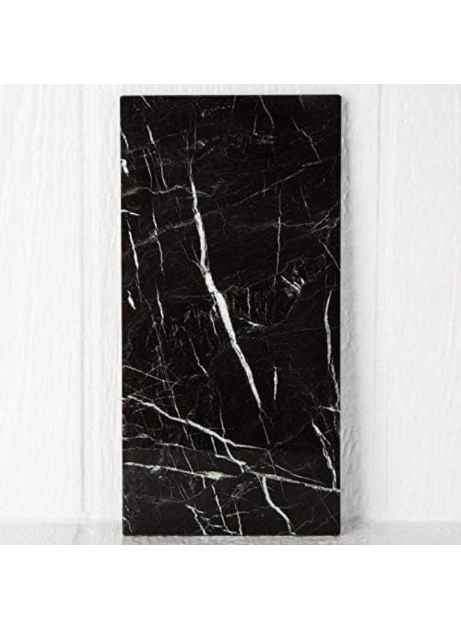 الجنة اليومية لوح تقطيع من الرخام الطبيعي الأسود ماركينا، 40 طول × 23 عرض × 2 ارتفاع سنتيمتر - Image 4