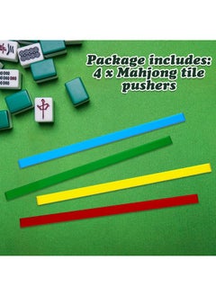 Henoyso Mahjong Tile Pushers 16.3 Inch Colored Acrylic Mahjong Pushers Set Of 4 For Playing Mahjong Game 4 Colors  - Image 3