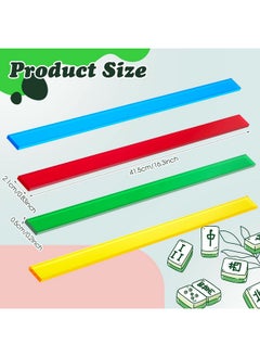 Henoyso Mahjong Tile Pushers 16.3 Inch Colored Acrylic Mahjong Pushers Set Of 4 For Playing Mahjong Game 4 Colors  - Image 2
