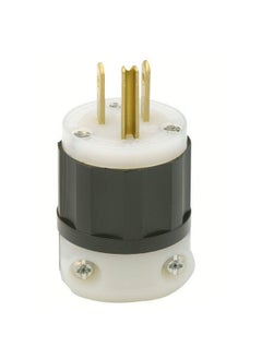 Leviton Leviton 5266-C 10 Pack 15 Amp 125V Industrial Grade, Grounding Plug, Black and White 