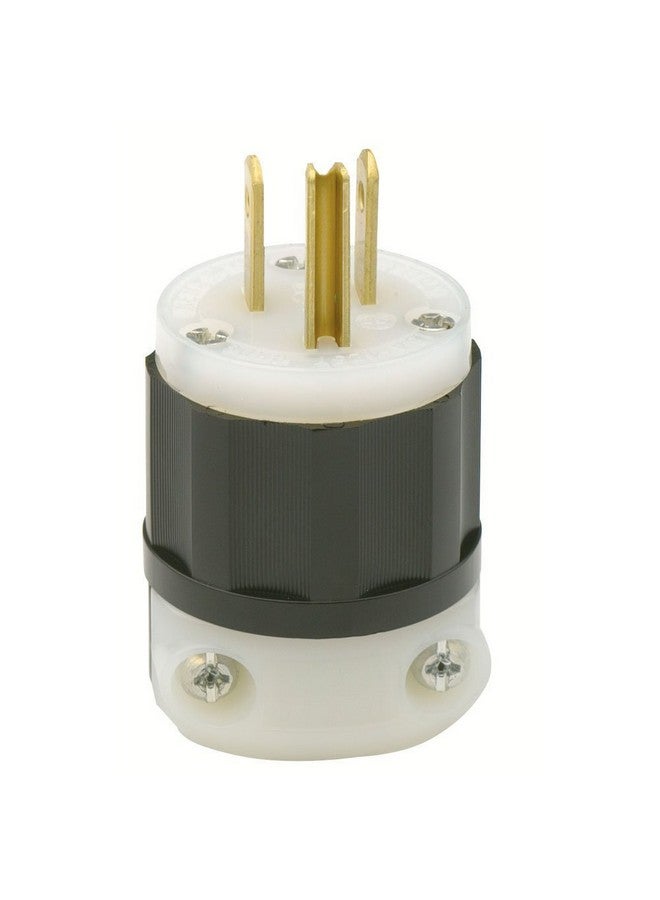 مجموعة من 10 قابس أرضي من Leviton 5266-C، 15 أمبير 125 فولت، درجة صناعية، باللونين الأسود والأبيض