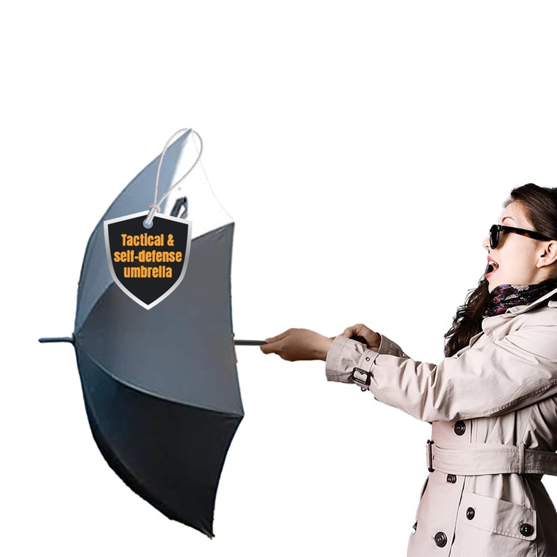 Uzi Tactical Self Defense Umbrella â€“ Windproof Unbreakable Fiberglass with Carbide Tip - Lightweight, Large, Portable, Travel Umbrella for Men & Women â€“ Combat-Ready for Rain, Snow & Wind - Image 1