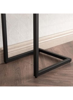 YINZUO YINZUO Console Table, 2 Designs 2 Size–One with Clear Glass and the Other with Marble Top, Lower Glass Shelf, Gold or Black Metal Frame, Entryway  - Image 5