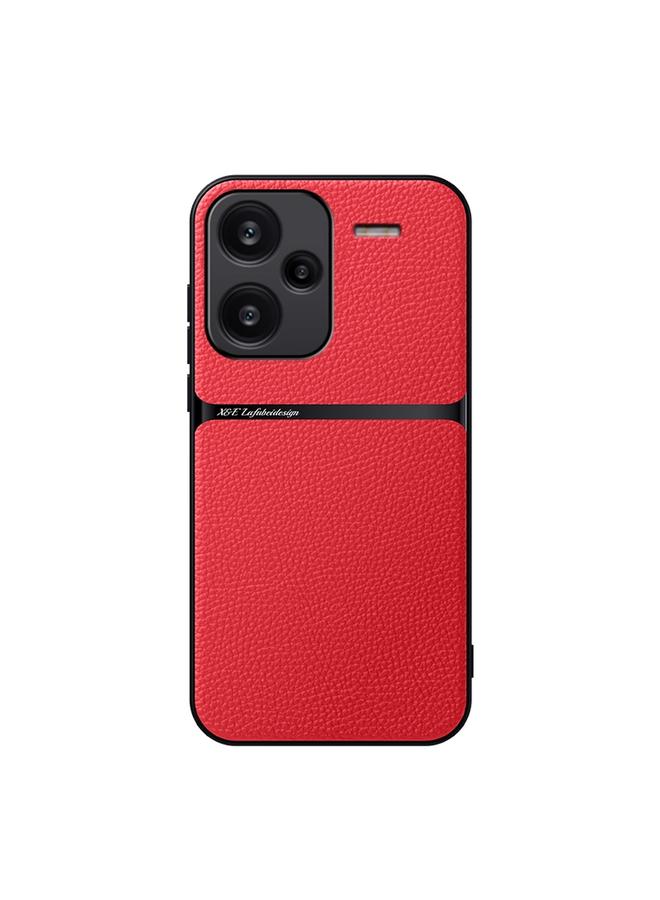 S-TOP Case For Redmi Note 13 Pro+ 5G Global Litchi Leather Magnetic Full Coverage Shockproof Phone Case - Image 1