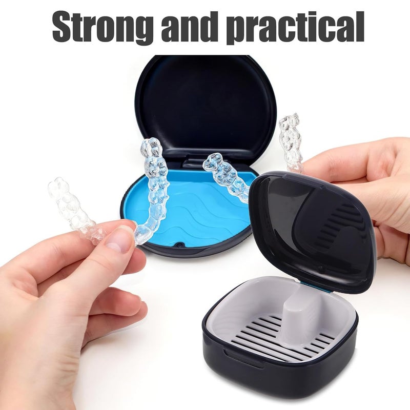 3Pcs Denture Case Leak Proof Portable Retainer Holder Box For Travel Office School - Image 5