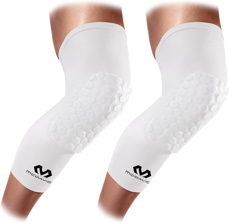 McDavid Knee Compression Sleeves: McDavid Hex Knee Pads Compression Leg Sleeve for Basketball, Volleyball, Weightlifting, and More - Pair of Sleeves - Image 1