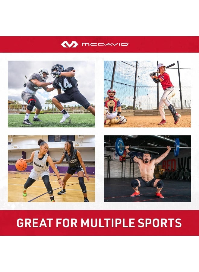 McDavid Knee Compression Sleeves: McDavid Hex Knee Pads Compression Leg Sleeve for Basketball, Volleyball, Weightlifting, and More - Pair of Sleeves - Image 4