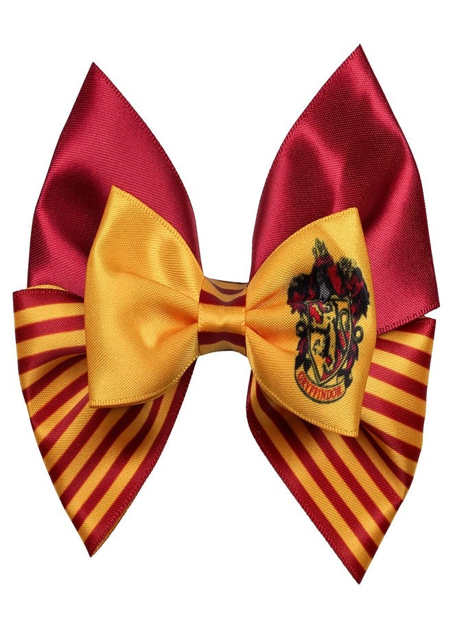 Bioworld Harry Potter Hogwarts School Gryffindor House Crest Hair Bow - Image 2