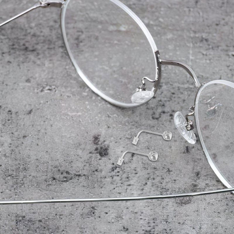 4 Pairs Nose Bracket: Eyeglass Arm Piece Holder Bridge Bracket Screw-In Nose Attachment Metal Connector Glasses Repair For Sunglasses Parts - Image 5