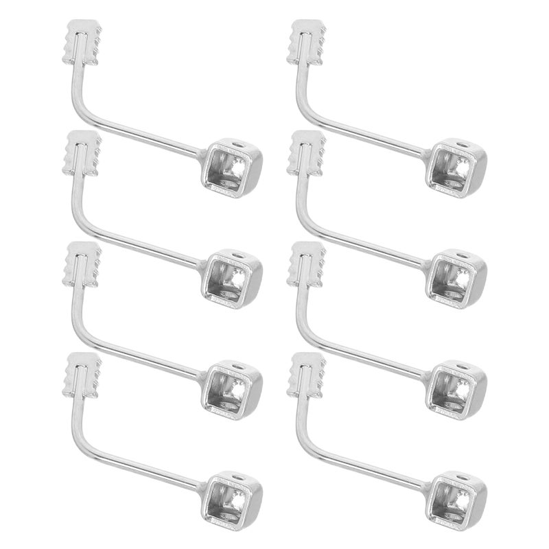 4 Pairs Nose Bracket: Eyeglass Arm Piece Holder Bridge Bracket Screw-In Nose Attachment Metal Connector Glasses Repair For Sunglasses Parts - Image 1