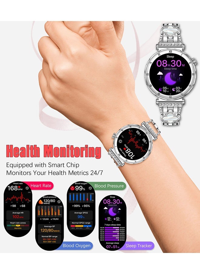 RollsTimi  Smart Watch for Women, 1.19" AMOLED HD Touch Screen Women's Smartwatch, Fitness Tracker with Sleep Monitor, Bluetooth Call, IP67 Waterproof, Compatible with iOS & Android - Image 3