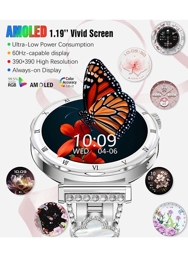 RollsTimi  Smart Watch for Women, 1.19" AMOLED HD Touch Screen Women's Smartwatch, Fitness Tracker with Sleep Monitor, Bluetooth Call, IP67 Waterproof, Compatible with iOS & Android - Image 2
