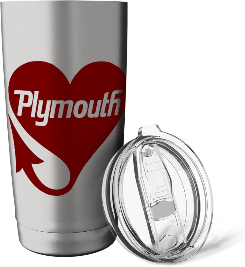 Chrysler Plymouth Devil Tail Heart Stainless Steel Insulated Tumbler - Image 5