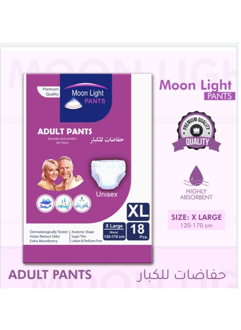 Moon Light Premium Adult Diapers Moon Light XL size Pack of 18 diaper  - Image 1