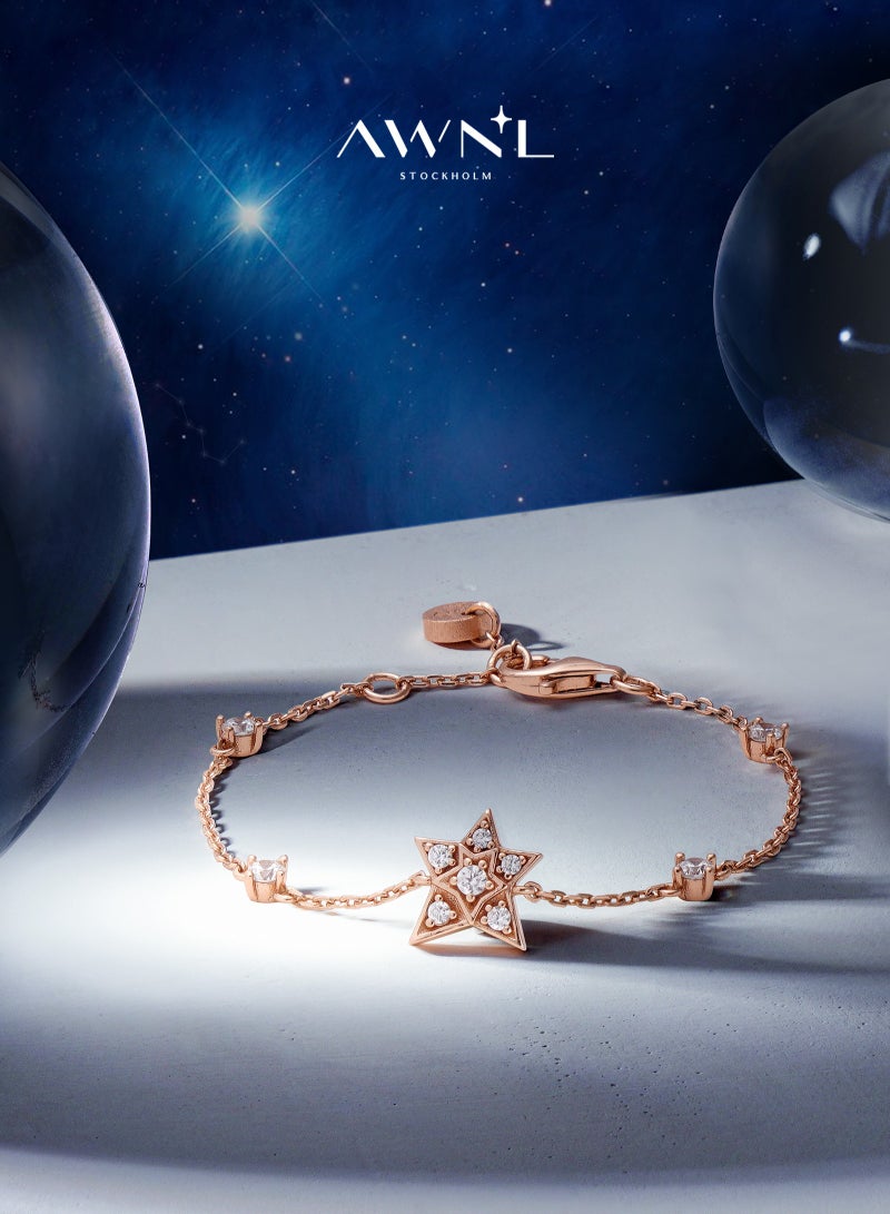 AWNL North Star Charm Women's Bracelet with CZ Diamonds and 925 Sterling Silver Gift for Wife Girlfriend Mother - Image 1