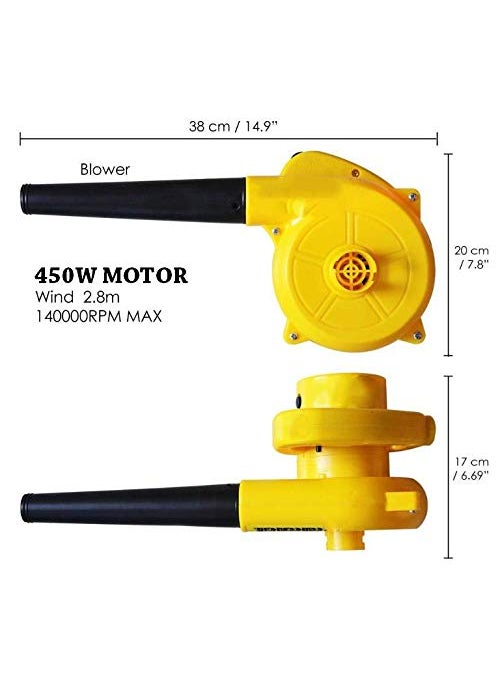 Mawson Mawson 450W600 W 70 MilesHour Unbreakable Plastic Electric Air Blower Dust PC Vacuum Cleaner with Dust Mask Standard Size Color As per avaibility  - Image 4