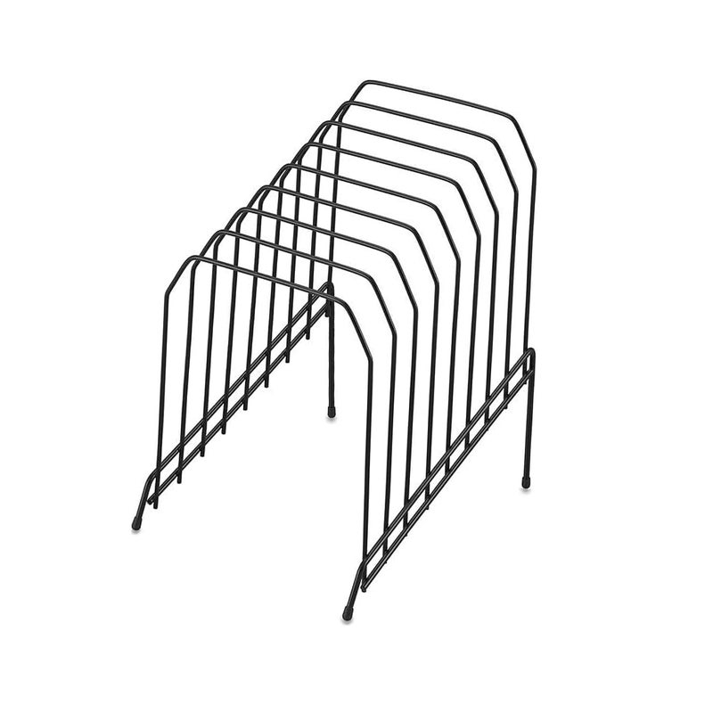 Staples Metal Incline Desktop File Sorter 8 Compartments Black