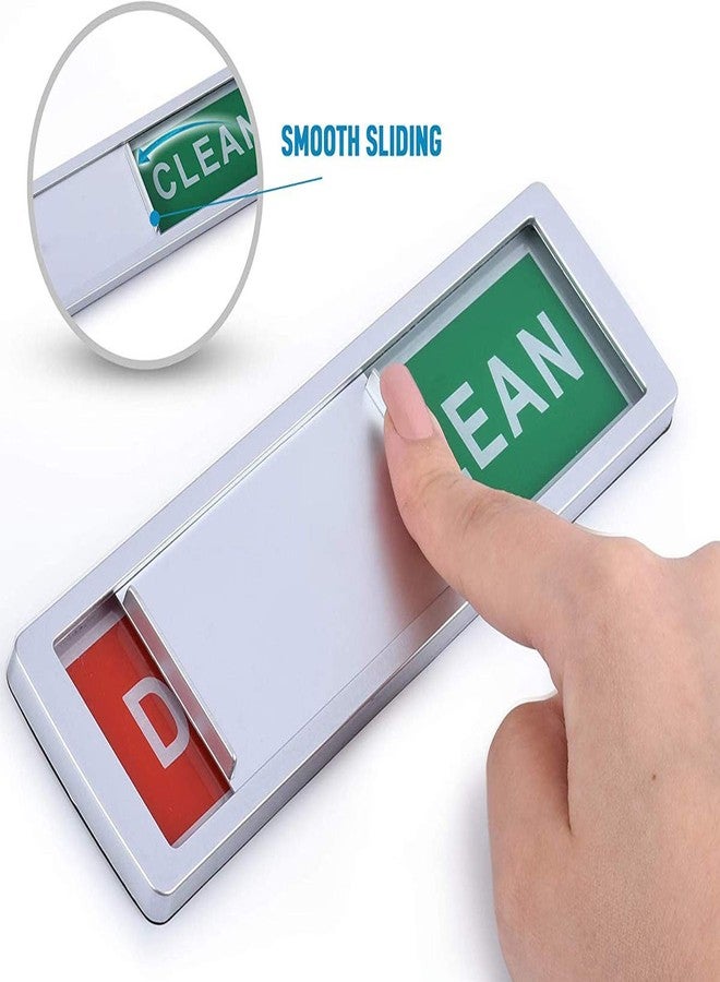 TabEnter Dishwasher Clean Dirty Indicator, Easy to Read & Slide, Can DIY Sign (Silver Dirty/Clean) - Image 5