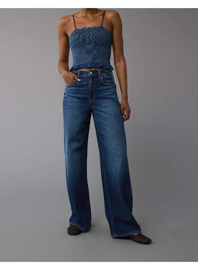 American Eagle AE Dreamy Drape Stretch Super High-Waisted Baggy Wide-Leg Jean - Image 1