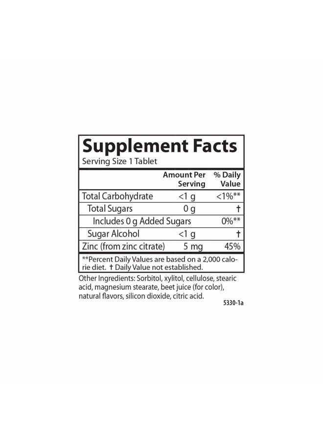 Carlson Kid's Chewable Zinc, 5 mg, Immune Support, Antioxidant Power, Natural Mixed Berry Flavor, 42 Tablets - Image 4