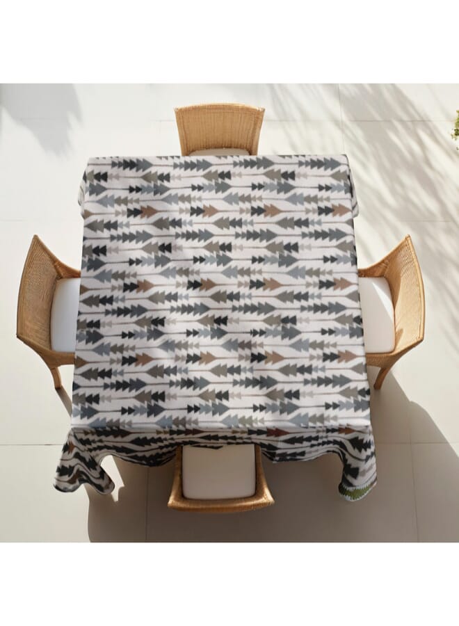  انتكس بيت الستائر مفرش طاولة مربع أنيق صوفيا من إنتكس هوم - قماش مخملي فاخر من الكتان، مقاس 130×130 سم - Image 1