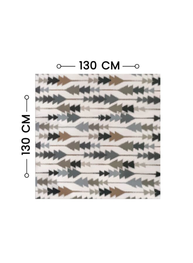  انتكس بيت الستائر مفرش طاولة مربع أنيق صوفيا من إنتكس هوم - قماش مخملي فاخر من الكتان، مقاس 130×130 سم - Image 4