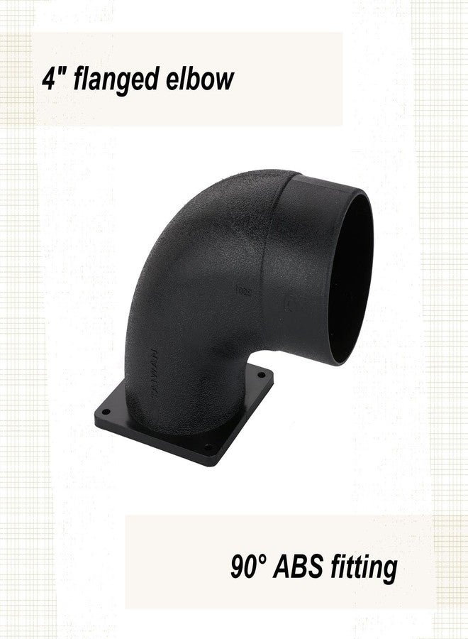 Woodriver Dust Connection 4" Flanged Elbow Fitting For Dust Collection System - Image 2