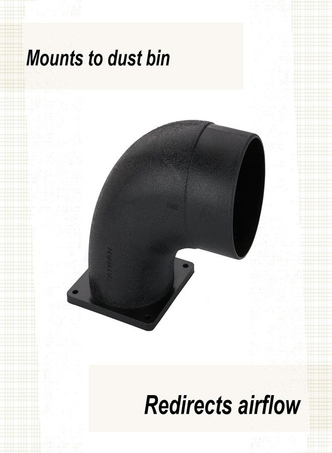 Woodriver Dust Connection 4" Flanged Elbow Fitting For Dust Collection System - Image 3