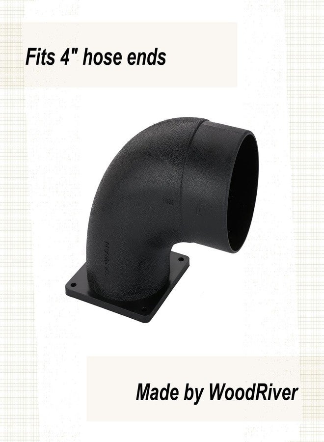 Woodriver Dust Connection 4" Flanged Elbow Fitting For Dust Collection System - Image 4