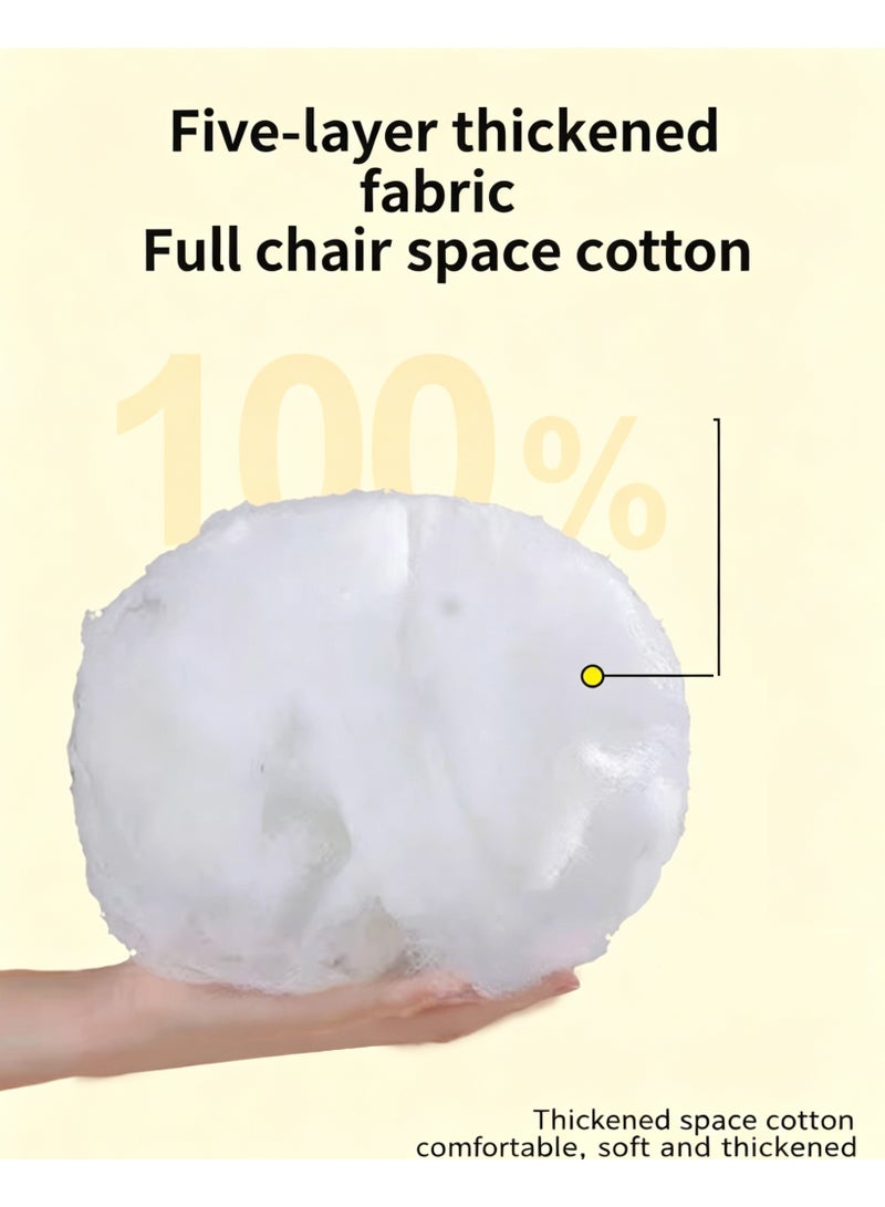 Outdoor Folding Portable Moon Chair with 3-Speed Adjustable High Backrest, Brown - Image 4