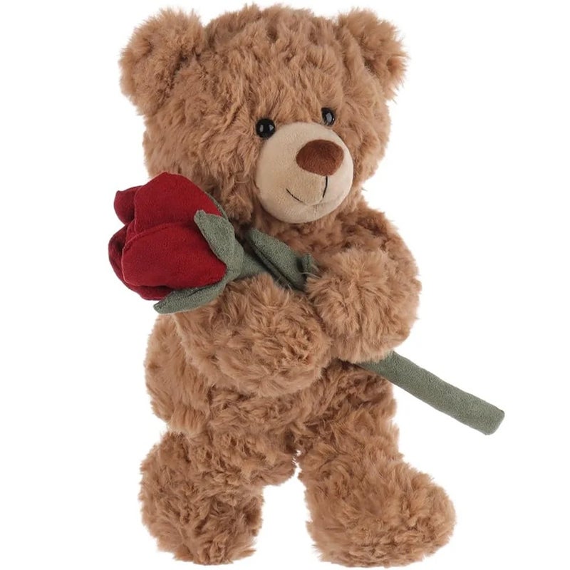 Y&D Brown Rose Bear Stuffed Plush Toy – Soft Cuddly Animal Gift for Mom, Girlfriend | Perfect Mother's Day & Valentine's Day Stuffed Animal Toy - Image 3