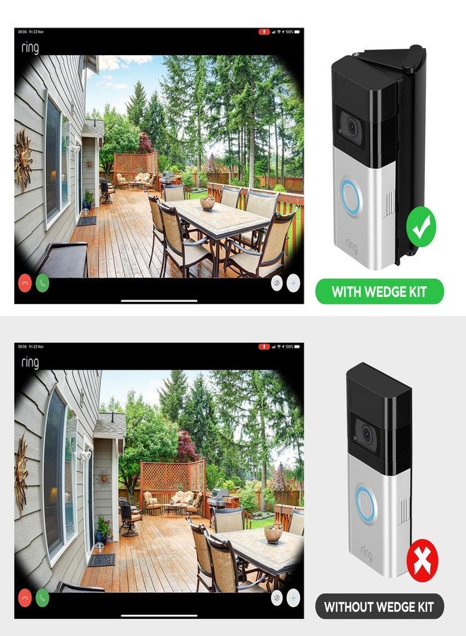 OLAIKE Adjustable 30 to 60 Degree Ring Doorbell Angle Mount for Doorbell 4/3/3 Plus/2nd Gen (2020 release)/2/1st, Ring Doorbell Mount, Ring Camera Door Mount, Ring Doorbell Holder for Apartment Door - Image 4