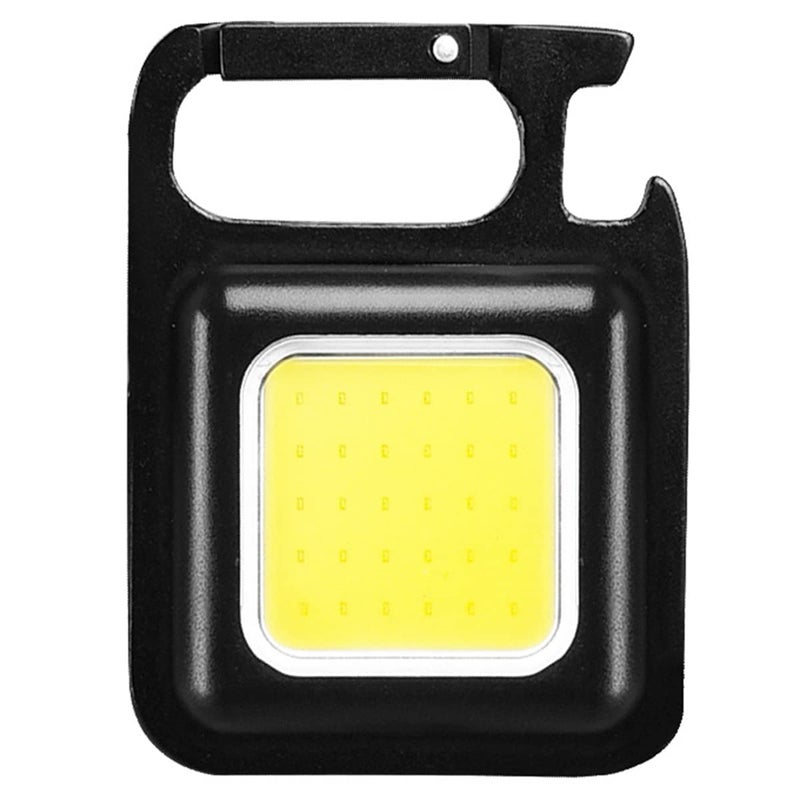 ZIVSA Zivsa Mini LED COB Flashlight Keychain Light500 Lumen Rechargeable Flashlights 4 Light Modes Portable Pocket Light with Folding Bracket Bottle Opener for Camping  - Image 1