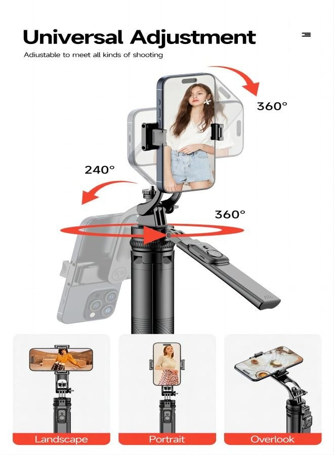 CiYatt 70.86 Inches  Extra Long Selfie Stick Tripod Anti-shake Selfie Stick with Balance Handle,Quadripod Stand with Rechargeable Bluetooth Remote for Mobile Phone, Suitable for both smartphone and camera - Image 2