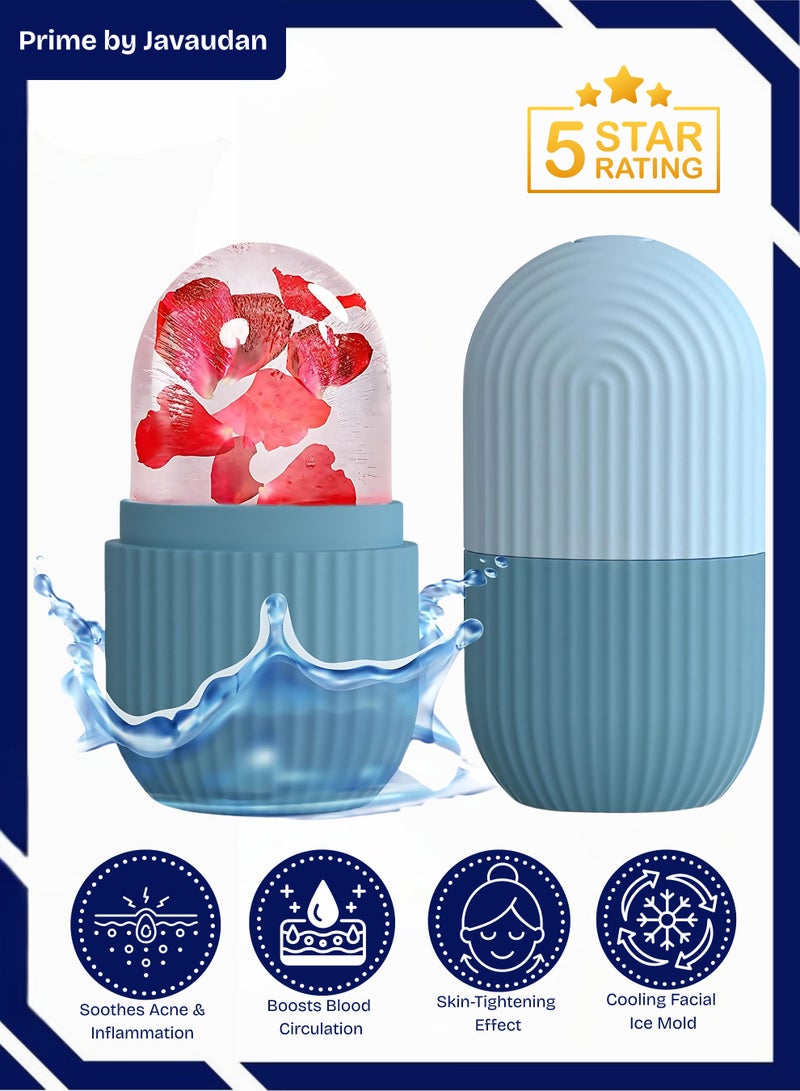 Prime by javaudan Ice Mold Ice Maker for Face with Anti-Leak& Drip System, Contour Cube Ice Roller, Silicone Ice Holder for Face Ice Face Roller Skin Care Tools Gift for Women - Image 1