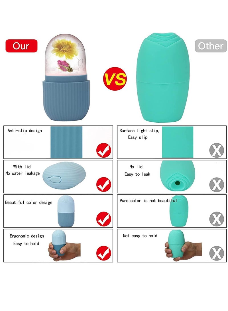 Prime by javaudan Ice Mold Ice Maker for Face with Anti-Leak& Drip System, Contour Cube Ice Roller, Silicone Ice Holder for Face Ice Face Roller Skin Care Tools Gift for Women - Image 5