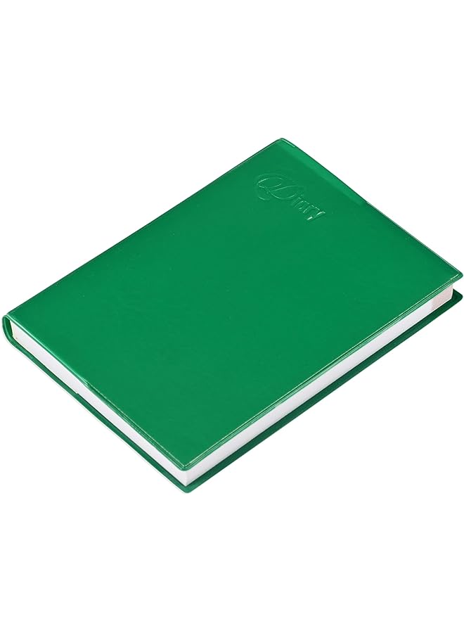 إيروريكس 2025 دفتر يوميات جيب مصنوع من مادة البولي فينيل كلوريد، غلاف ناعم، 2 يوم، حجم الصفحة 75×105 مم، ورق أبيض إنجليزي 60 جرامًا/م2، لون أخضر Fsdi09E25Gr - Image 1