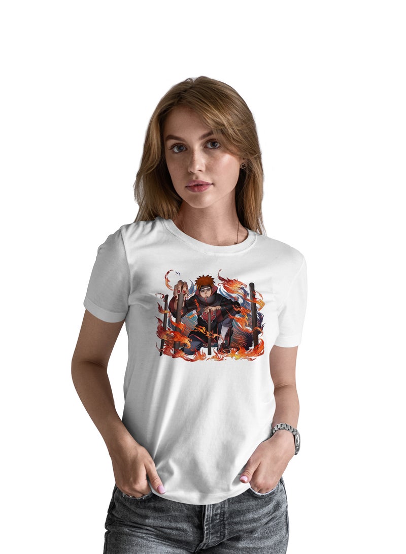 Fashion World Cotton T-shirt Printed with High-quality Anime Naruto Pain - Image 1