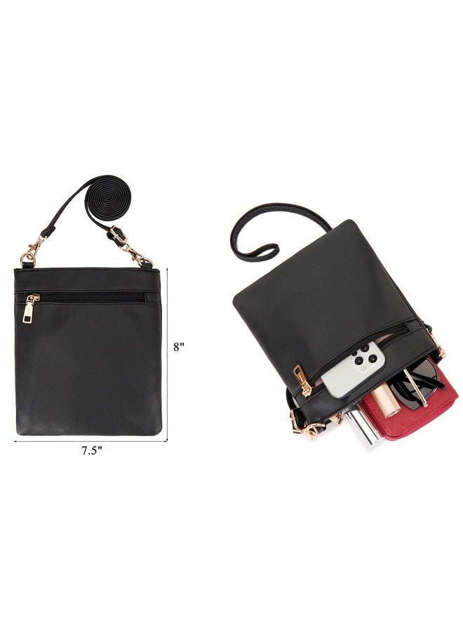 Idesort Large Crossbody Bags Ladies Shoulder Handbags Purse and Wallet Set for Women Hobo Purses Black - Image 3