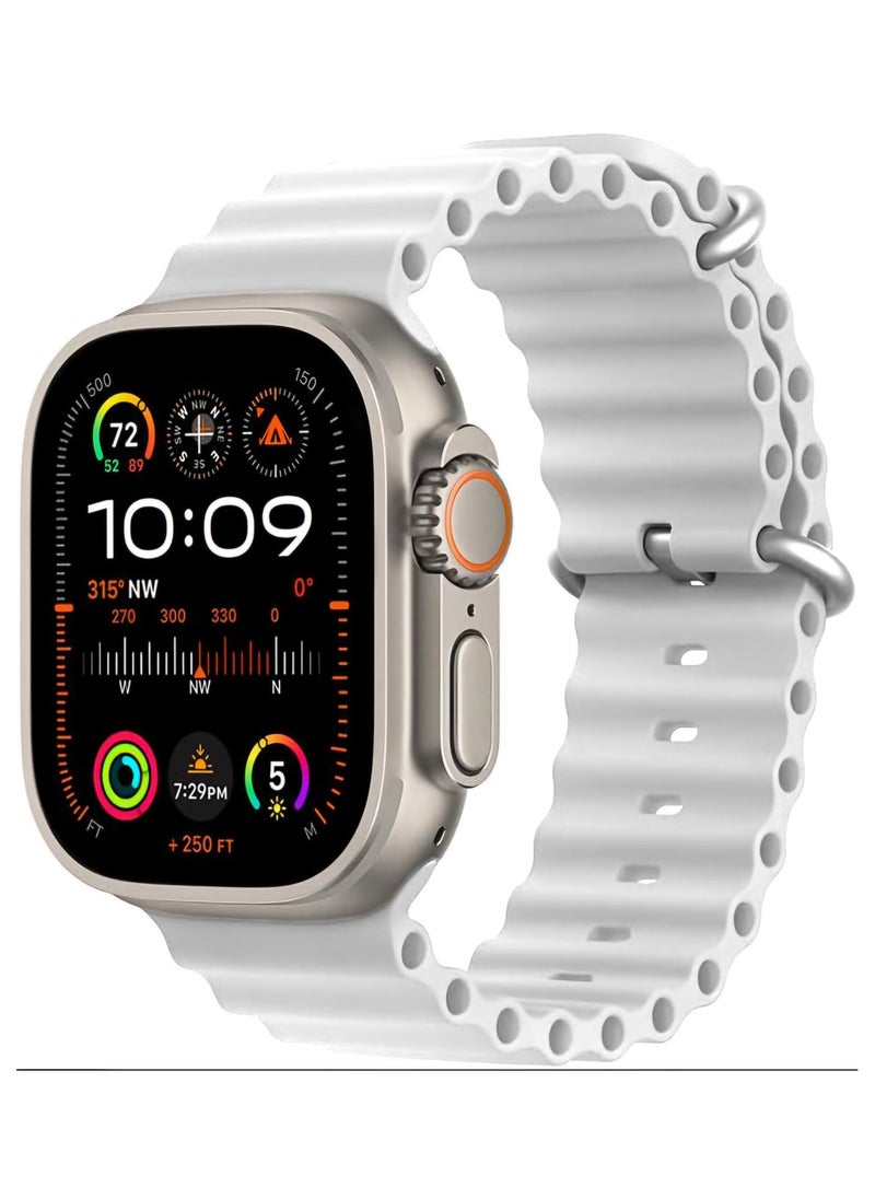 Generic - T1000 ULTRA BIG Infinite Display Smart Watch SERIES 9 - White - Image 1