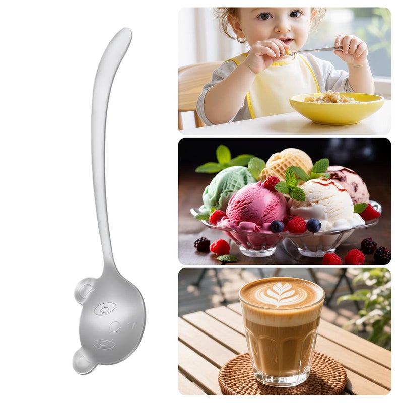 Colorful Stainless Steel Small Dessert Spoons With Panda Design Tea Spoons Cutlery Serving for Parties Weddings Restaurants Hotel Kitchen Home - Image 4