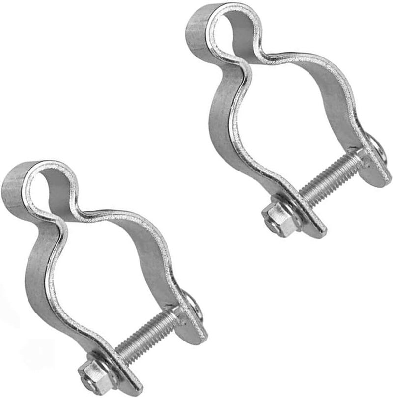 Wulankd 2 Pack 2-3/8inch Chain Link Fence Frame Gate Post Hinge/Galvanized Steel Zinc Plated Pipe Gate Hinge for 2-3/8 Outside Diameter Post/Pipe, Nut/Bolt Included for Hinge - Image 1