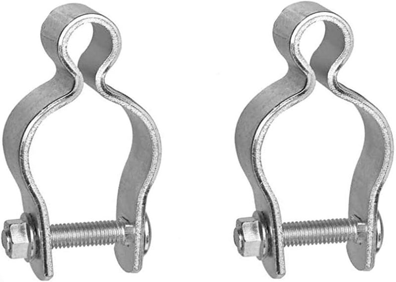 Wulankd 2 Pack 2-3/8inch Chain Link Fence Frame Gate Post Hinge/Galvanized Steel Zinc Plated Pipe Gate Hinge for 2-3/8 Outside Diameter Post/Pipe, Nut/Bolt Included for Hinge - Image 2