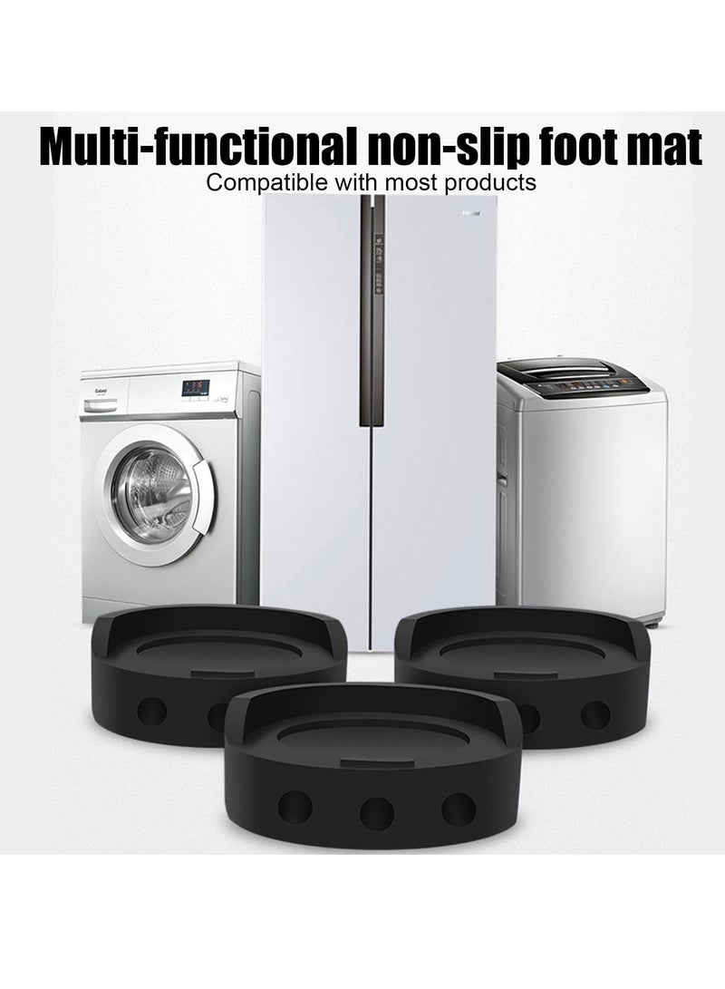 Anti Vibration Pads 4Pack Shock Noise Cancelling Washer Dryer Isolation Pad Non slip Noise Cancelling Rubber Feet Pad Stabilizer for Heavy Duty Washing Machine Furniture's Legs - Image 2