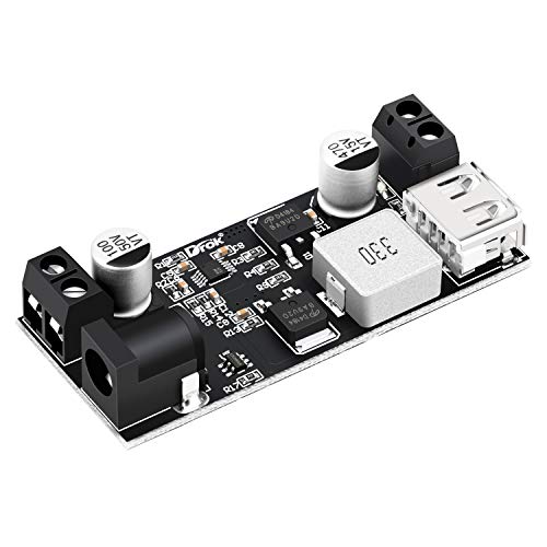 DROK Buck Converter 12v to 5v 5A USB Voltage Regulator DC 9V36V Step Down to DC 5V53V 52V 356A Volt Transformer Power Supply Module for Phone Fast Charging