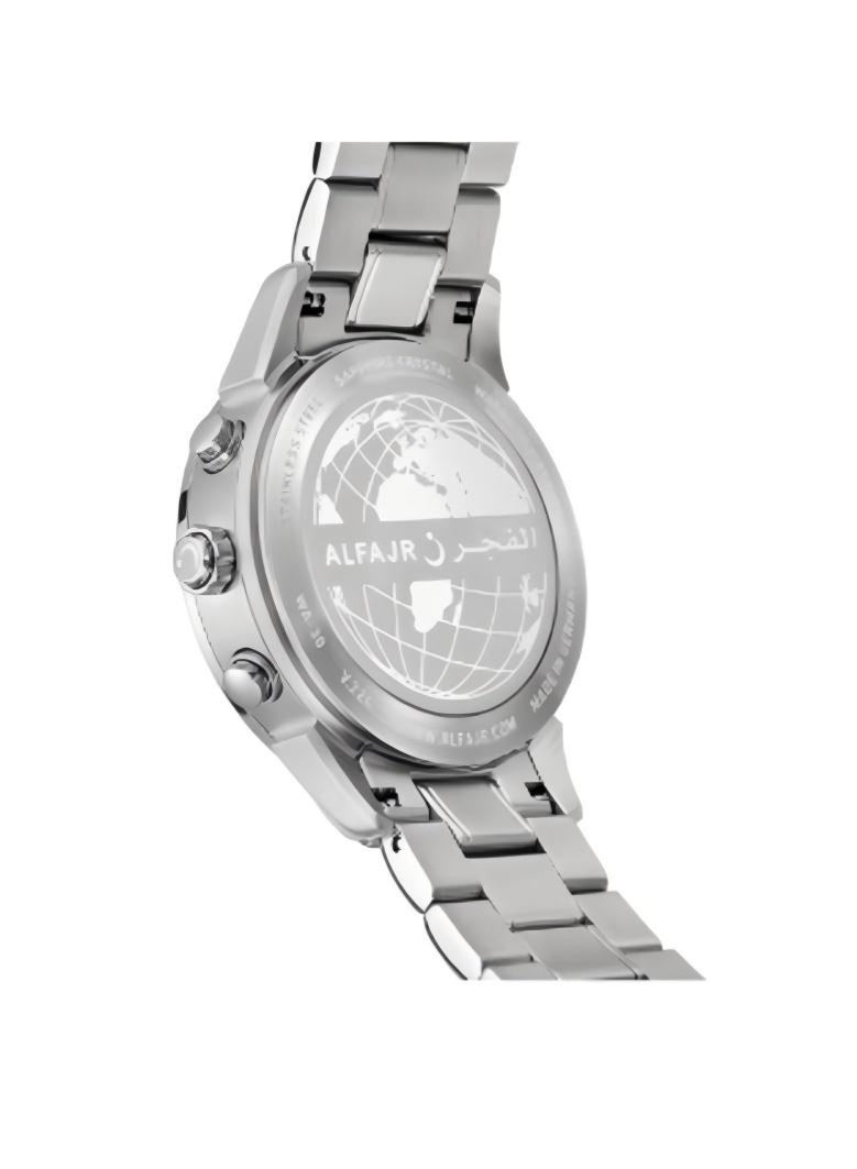 Al Fajr Analogue + Digital Round Stainless Steel Men's Watch WA-10SW  - Image 2