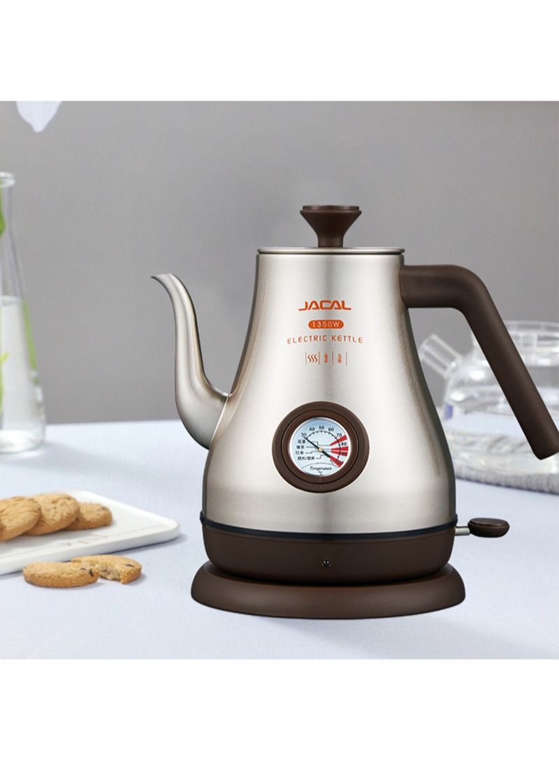JACAL Stainless Steel Electric Kettle with Thermometer 1L 1350W - Image 3
