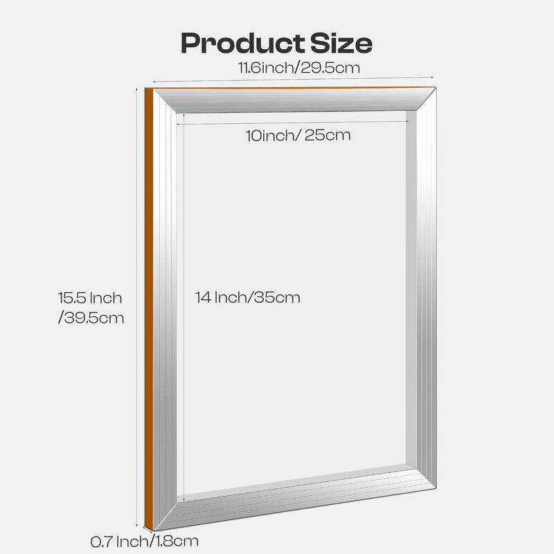 Caydo 2 Pieces Aluminum Screen Printing Screens with 160 Mesh, 10 x14 Inch Silk Screen Printing Frames for T-Shirts and Fabric Screen Printing - Image 2